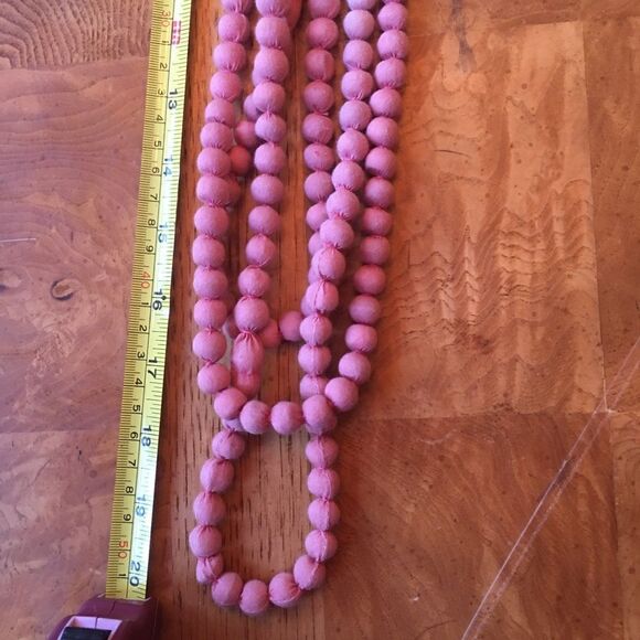 LONG THREE Strand Pink Ombre Fabric Ball - Picture 7 of 16